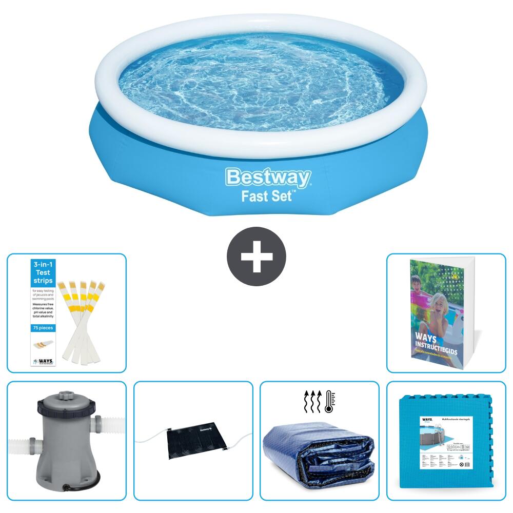 BESTWAY Basen Fast Set Okrągły - 305x66 cm - 7-częściowy S340