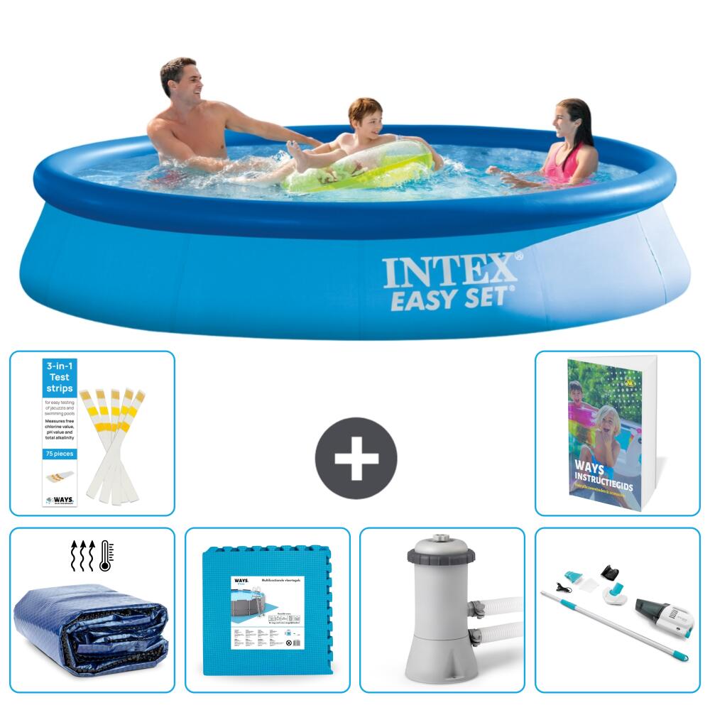 INTEX Basen Easy Set Okrągły - 366x76 cm - 7-częściowy S145