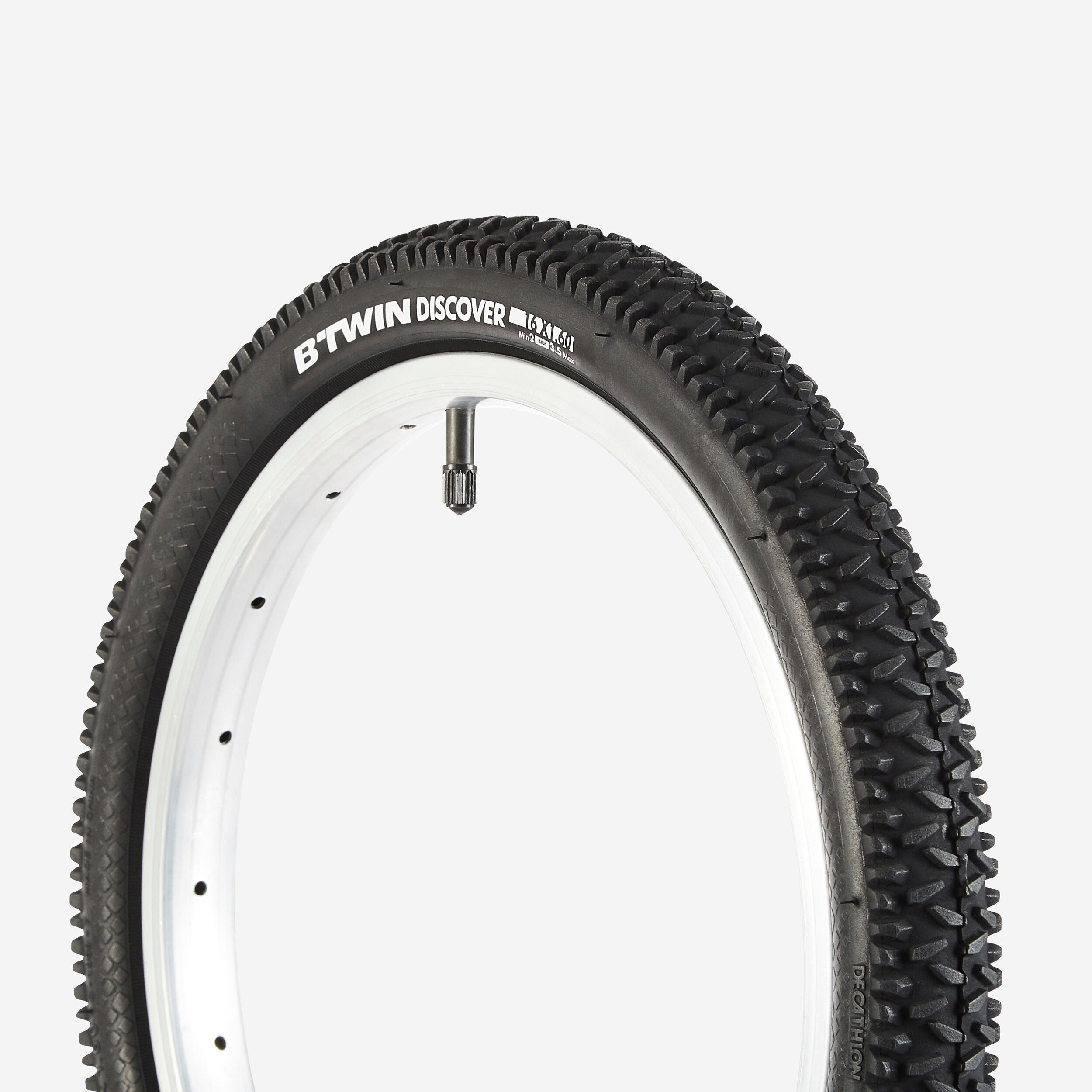 Opona do roweru dziecięcego Btwin 16x1,60/ETRTO 40-305 sztywne stopki