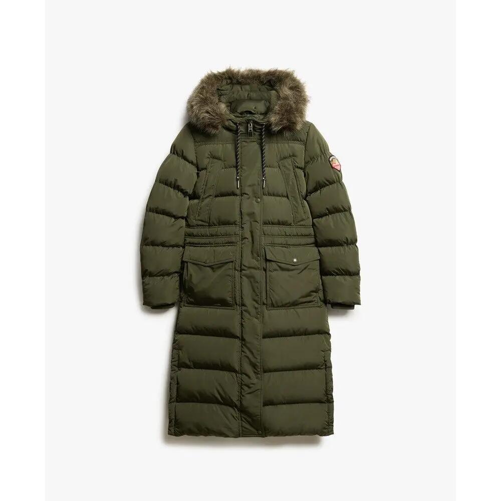 Damski płaszcz ze sztucznego futra Superdry Everest