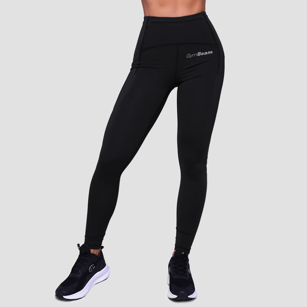 Legginsy damskie do biegania czarne Pulse
