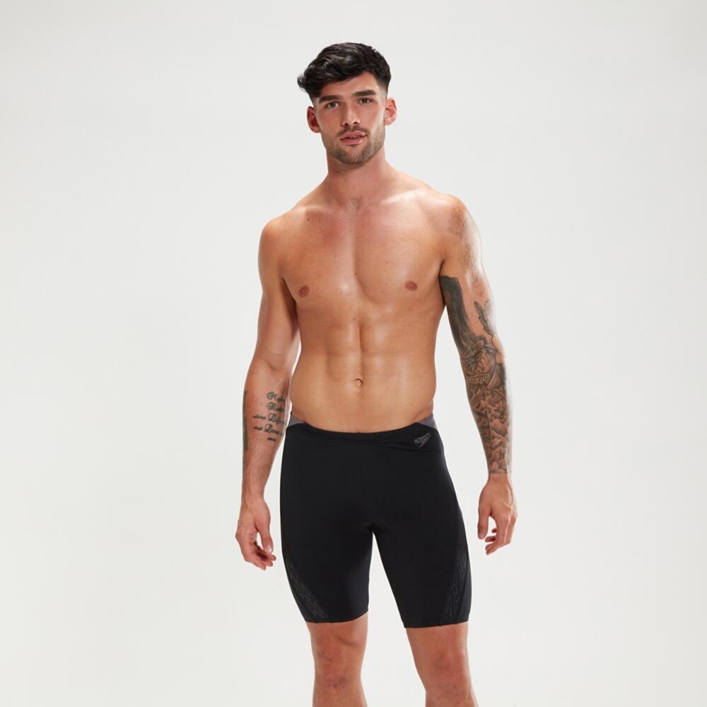 Speedo Hyperboom Splice Jammer - Czarny/Gołębi Szary - Rozmiar 26