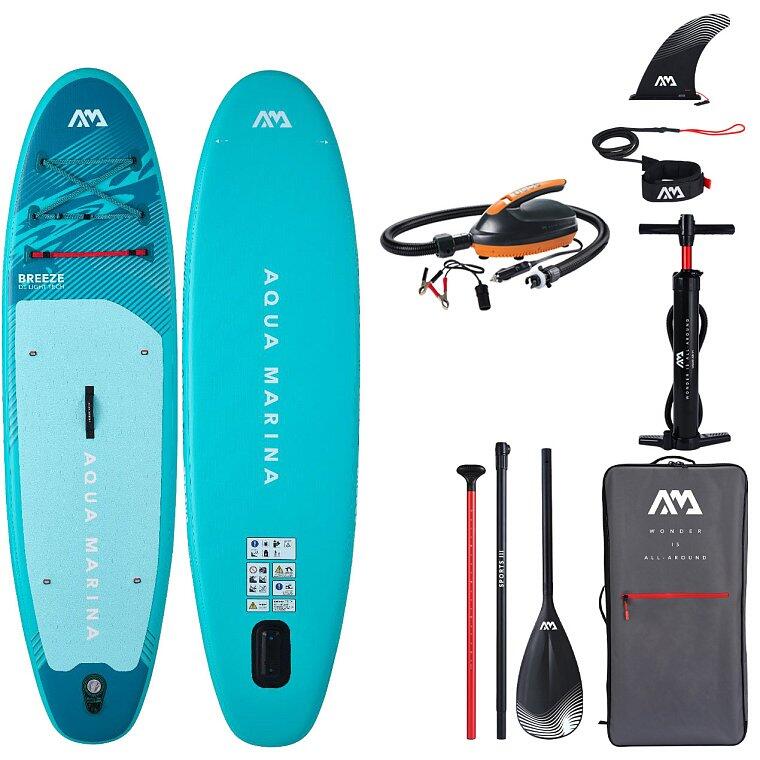 Deska SUP allround AQUA MARINA BREEZE 9'10 2026 z pompką elektryczną i wiosłem