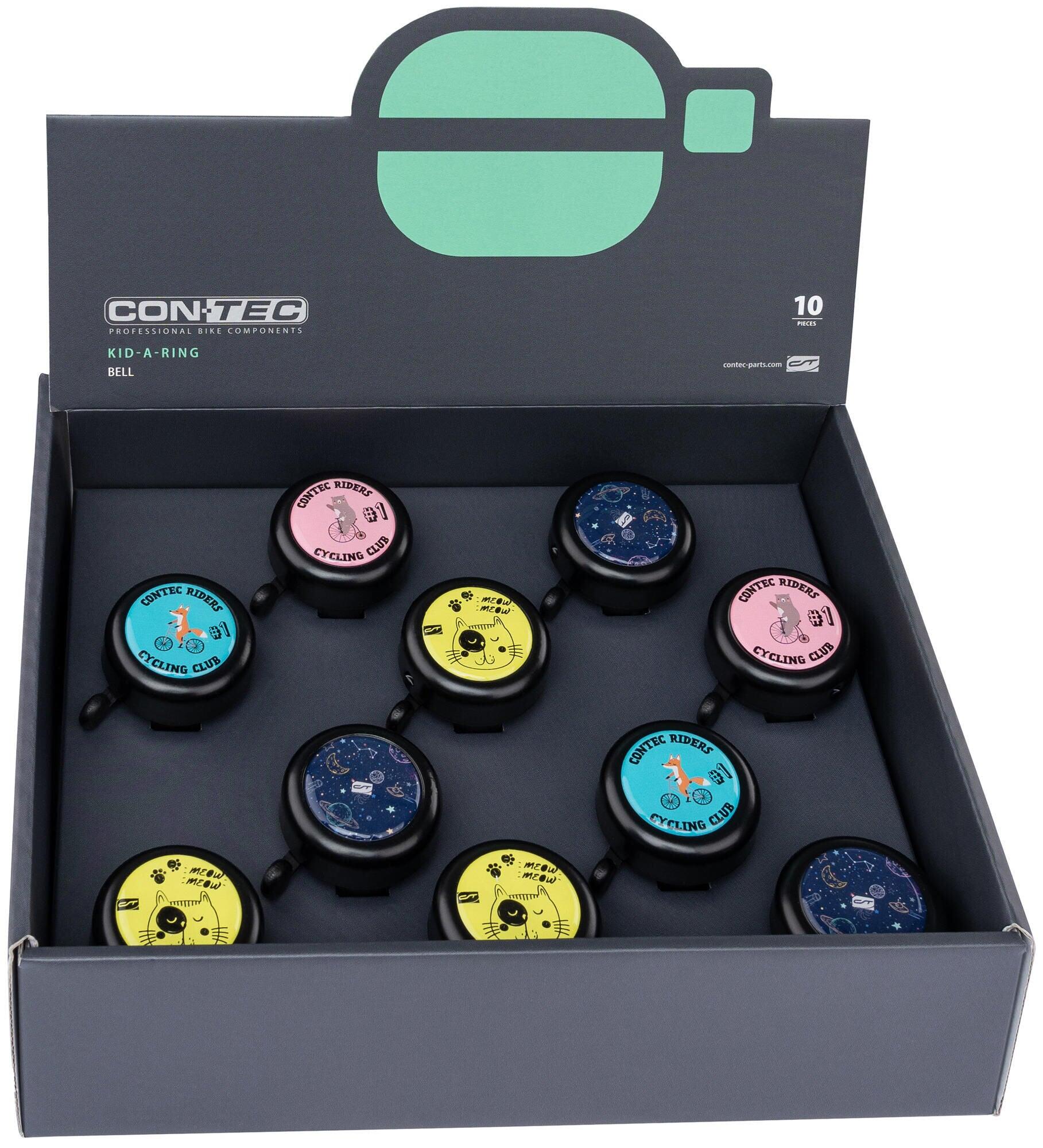 CONTEC dzwonek dziecięcy Kid-a-Ring, aluminium Ø55 mm, do kierownicy 22,2 mm