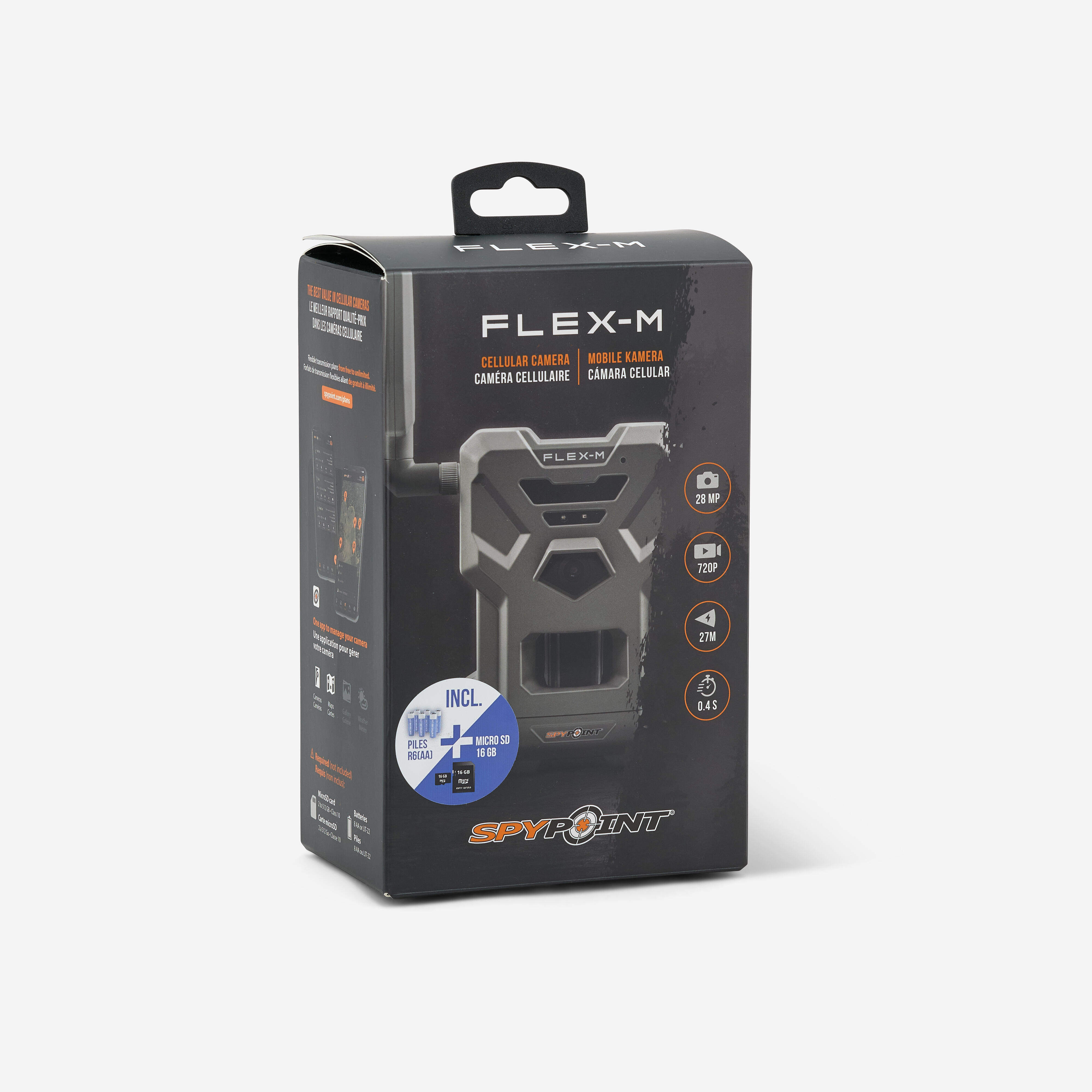 Zestaw fotopułapka Flex-M + 8 baterii AA + karta SD 16 Go