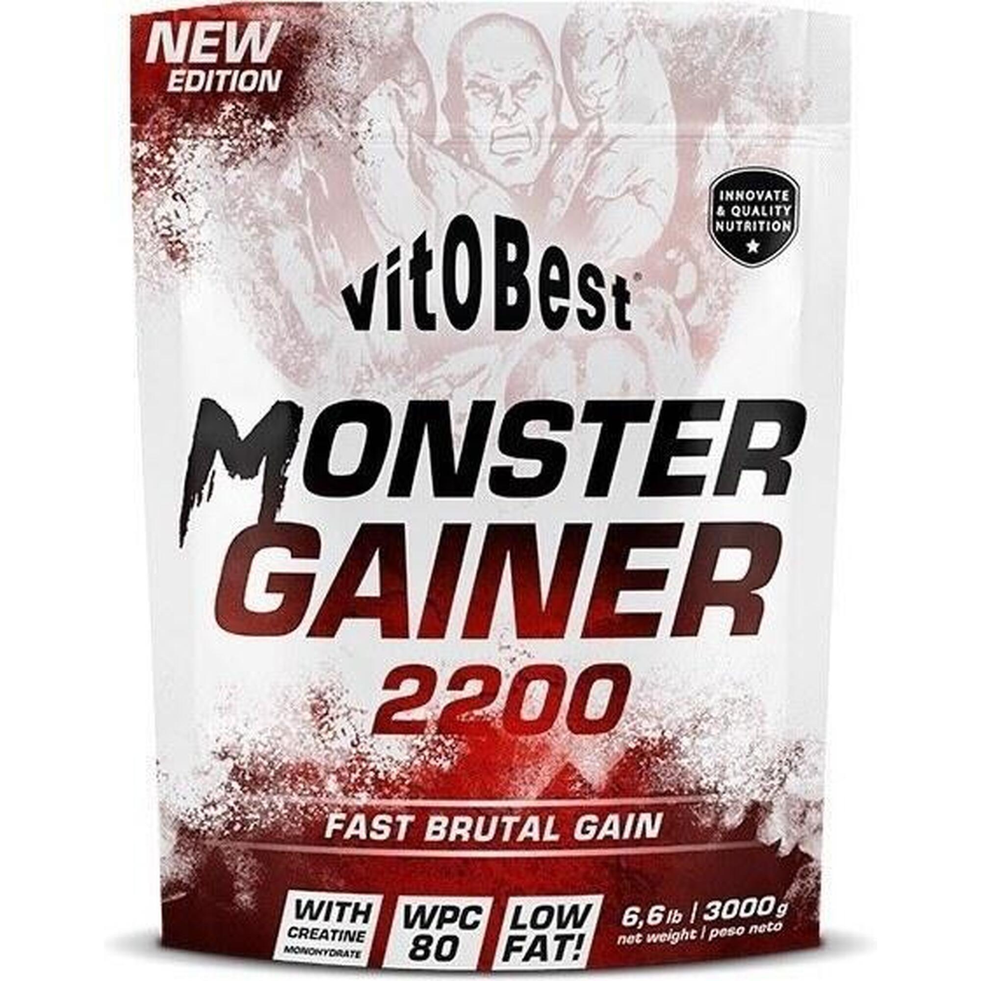 Monster Gainer 2200 - 7kg Truskawka VitoBest