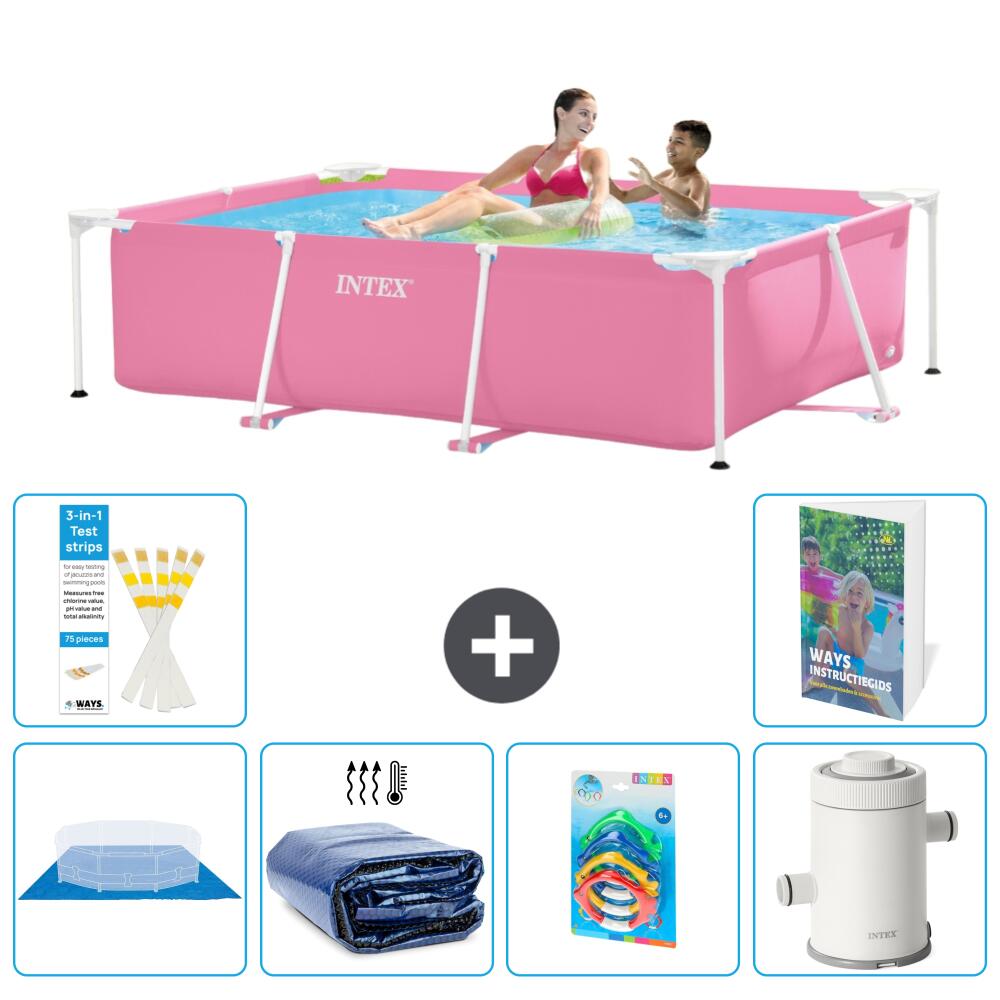 INTEX Basen ze stelażem Prostokątny - 220x150x60 cm - 7-częściowy S123
