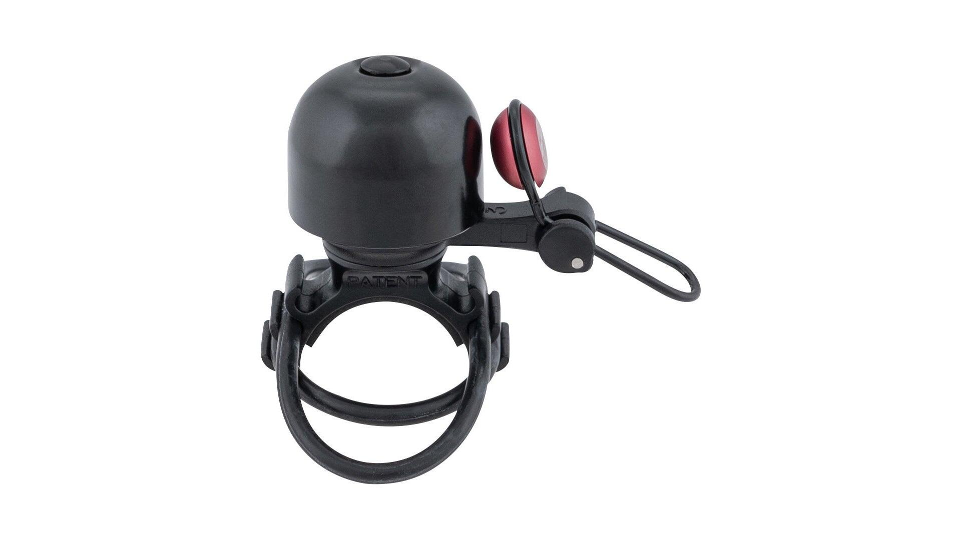 CONTEC Diamond Bing mini dzwonek rowerowy mosiądz Ø26 mm czarny/czerwony