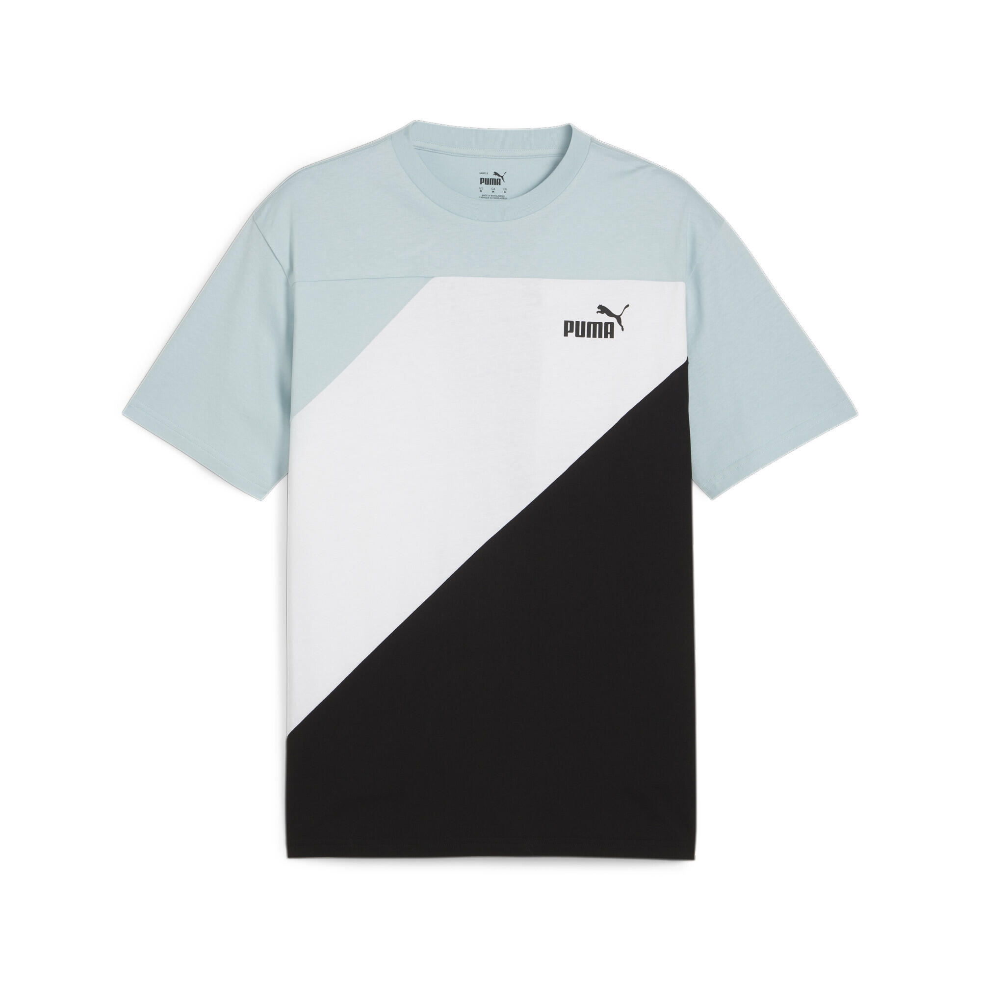 Koszulka Mężczyzna Puma Power Colorblock turkusowy
