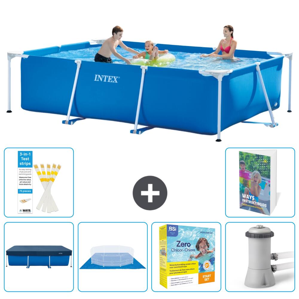 INTEX Basen ze stelażem Prostokątny - 300x200x75 cm - 7-częściowy S24