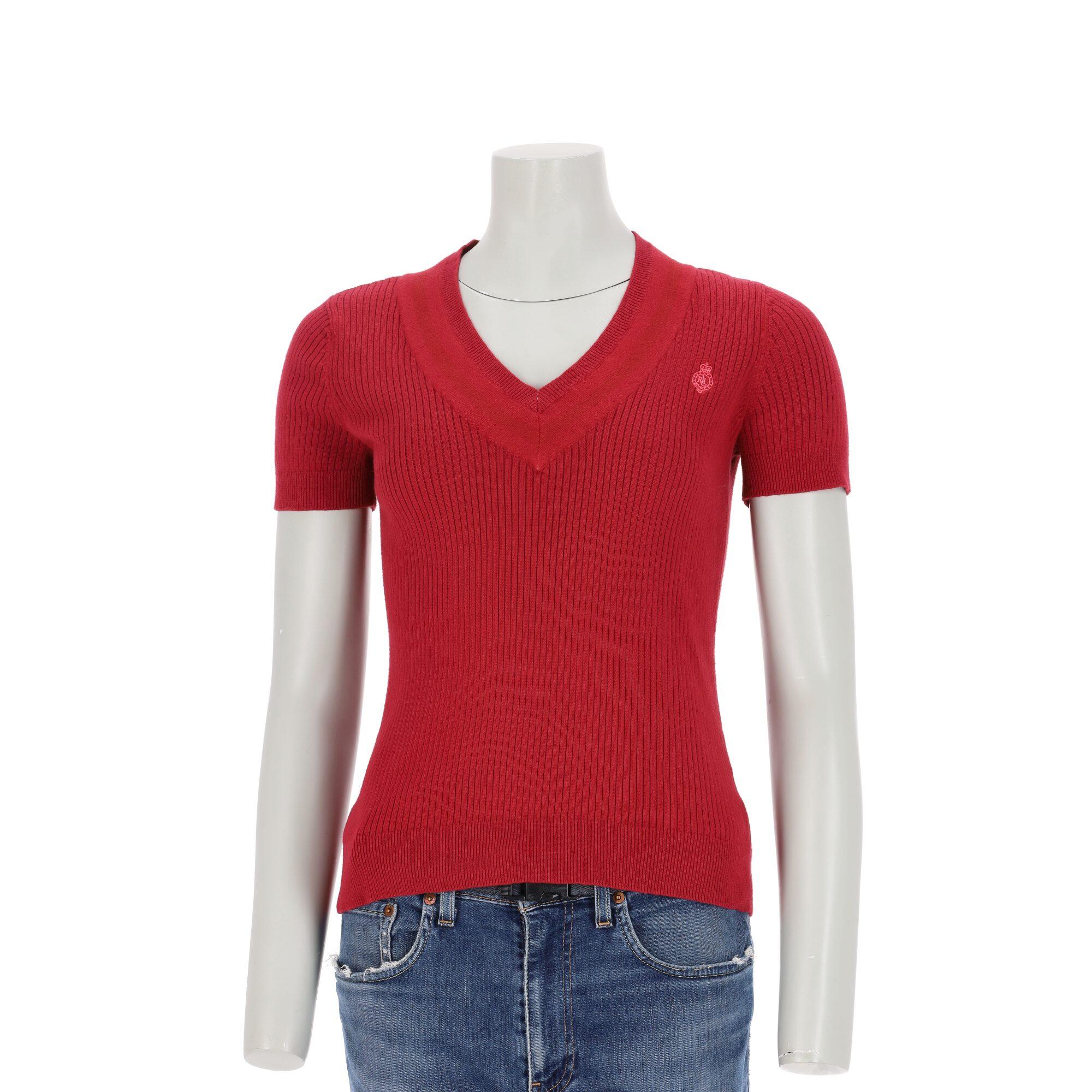 Second life - Lauren Ralph Lauren sweter damski czerwony - Jak nowy