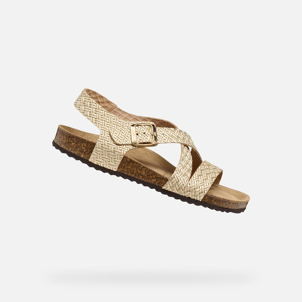 Sandały GEOX D BRIONIA Złoty