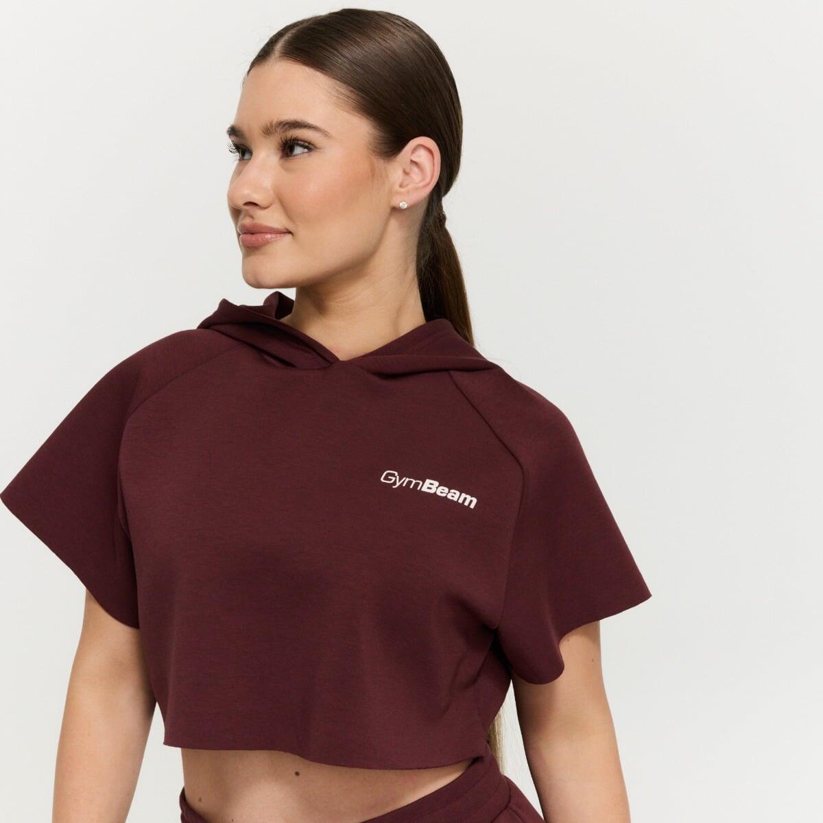 Bluza damska fitness z kapturem Cropped Relay Fig