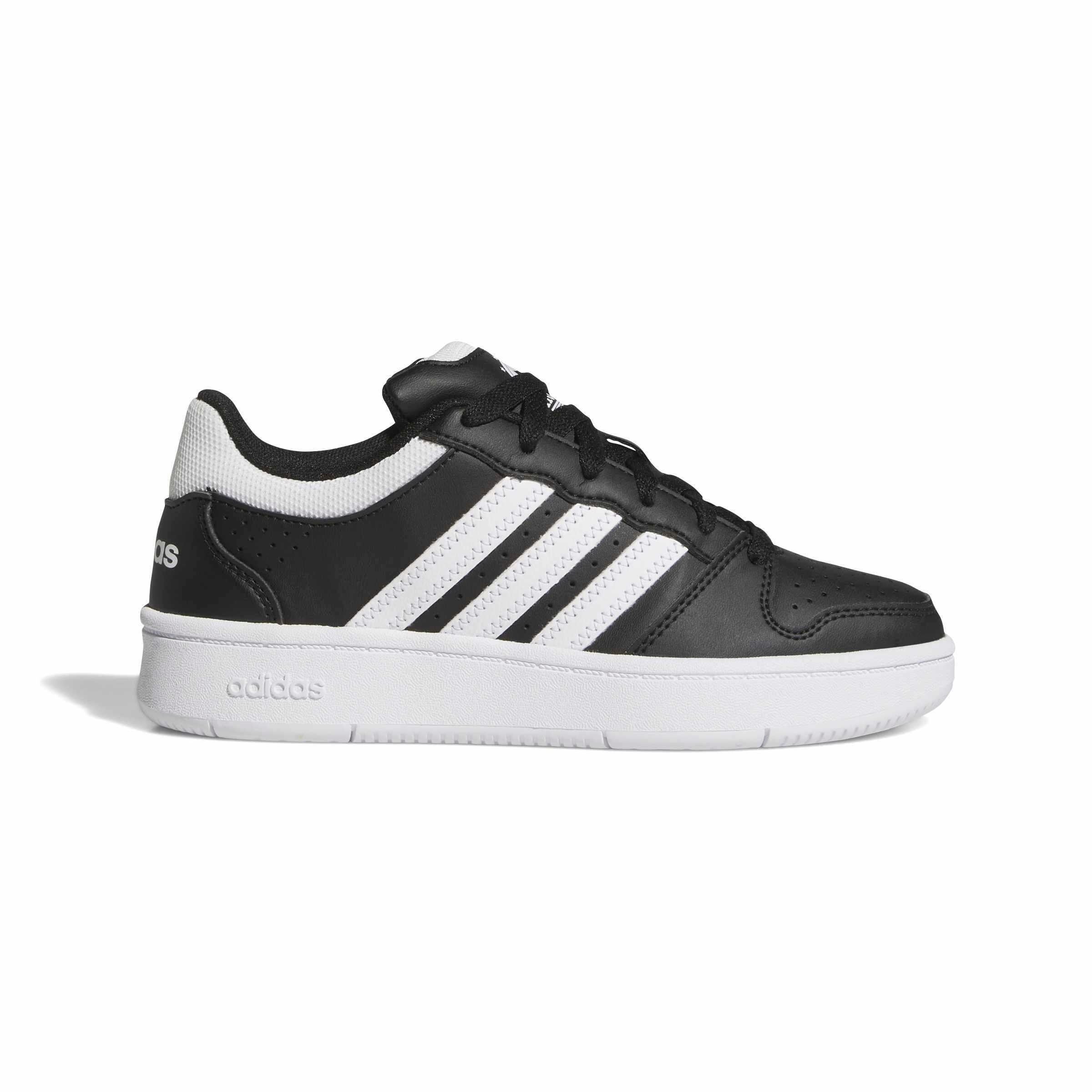 Białe buty dziecięce z logo adidas Hoops Classic