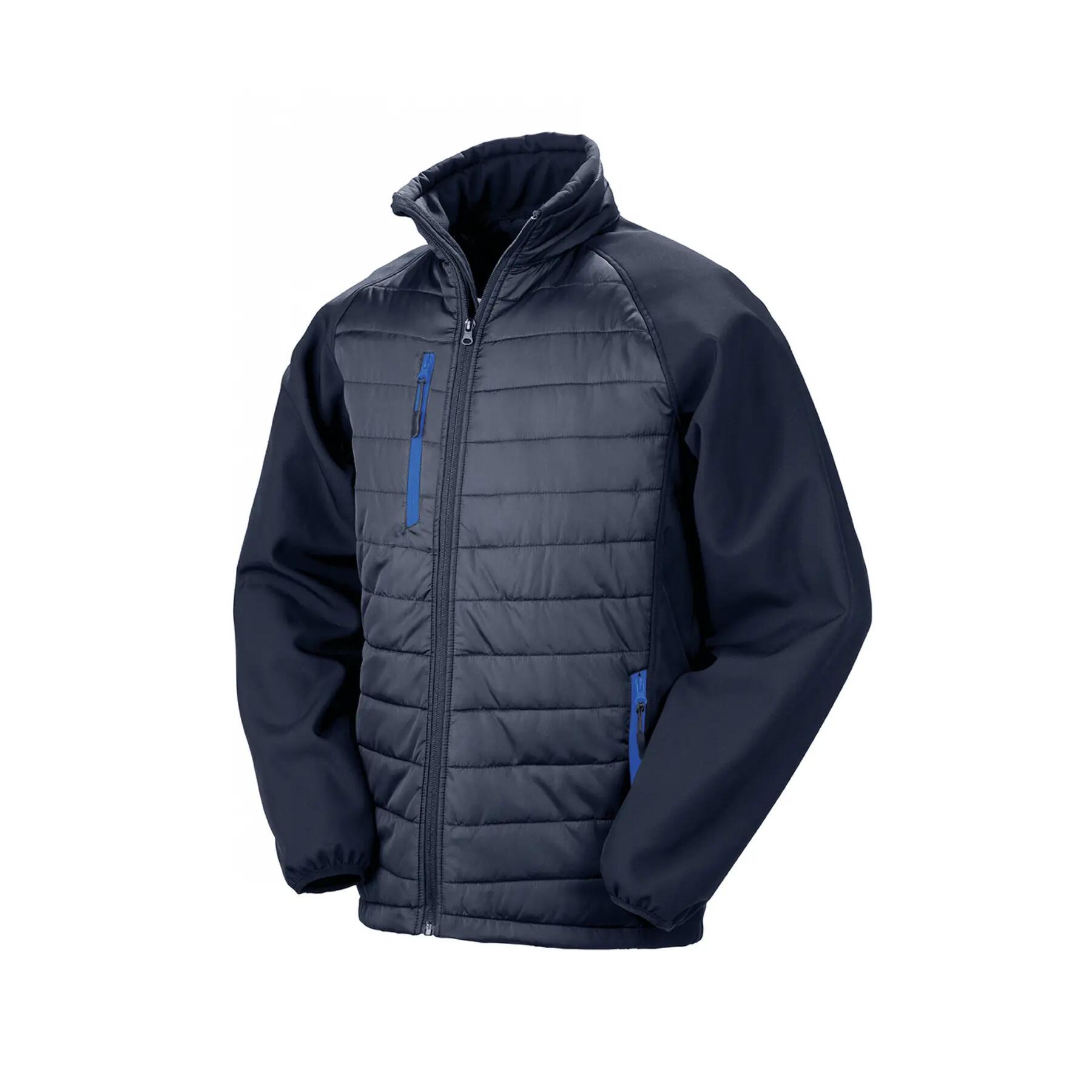 Kurtka puchowa z recyklingu Result Softshell Black Compass Softshell