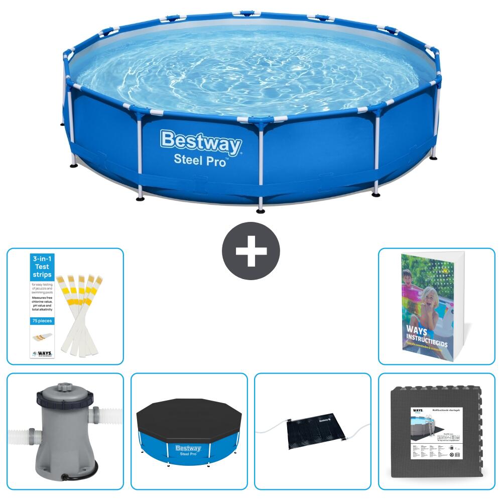 BESTWAY Basen Steel Pro Okrągły - 305x76 cm - 7-częściowy S195