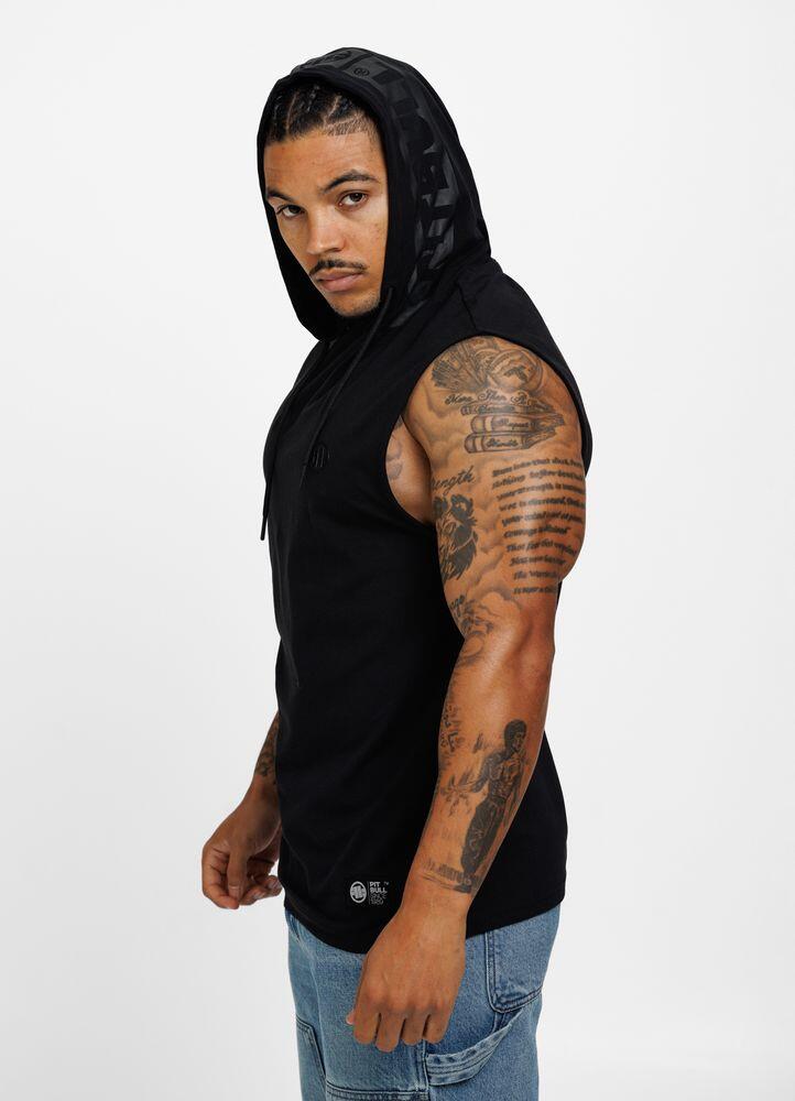 Tank męski Pitbull top z kapturem Spandex Hilltop
