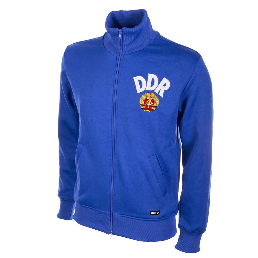 Kurtka/bluza retro piłkarska dla dorosłych - NRD 1970 - Niebieska