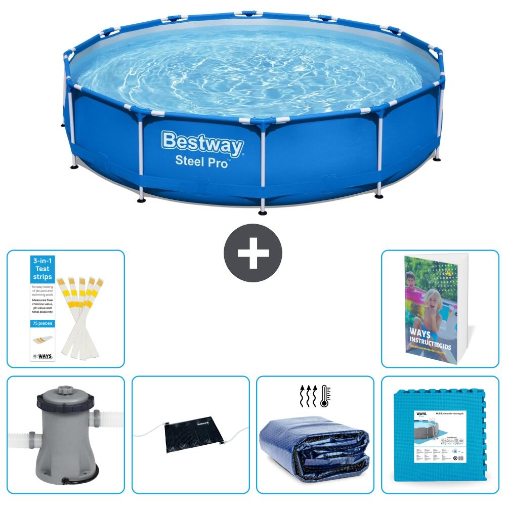 BESTWAY Basen Steel Pro Okrągły - 305x76 cm - 7-częściowy S340