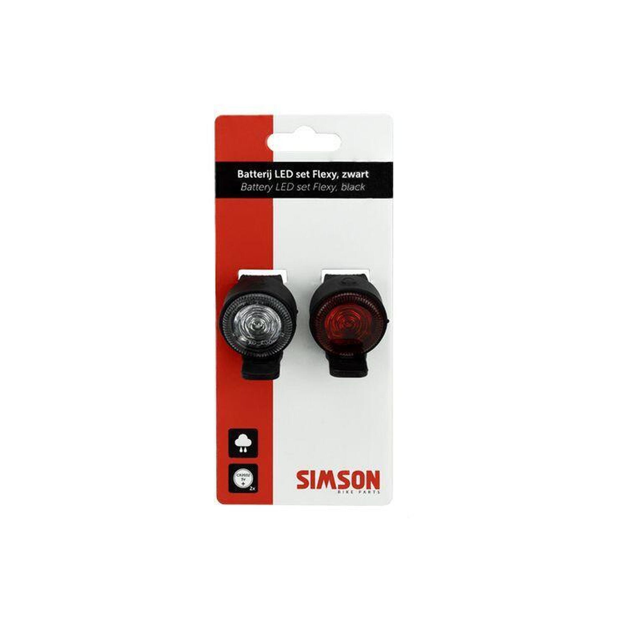 Zestaw LED na baterie Simson Flexy - czarny