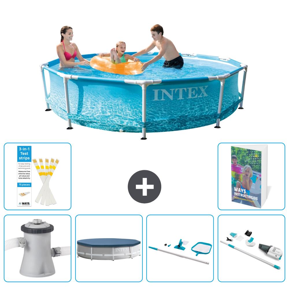 INTEX Basen ze stelażem Okrągły - 305x76 cm - 7-częściowy S257