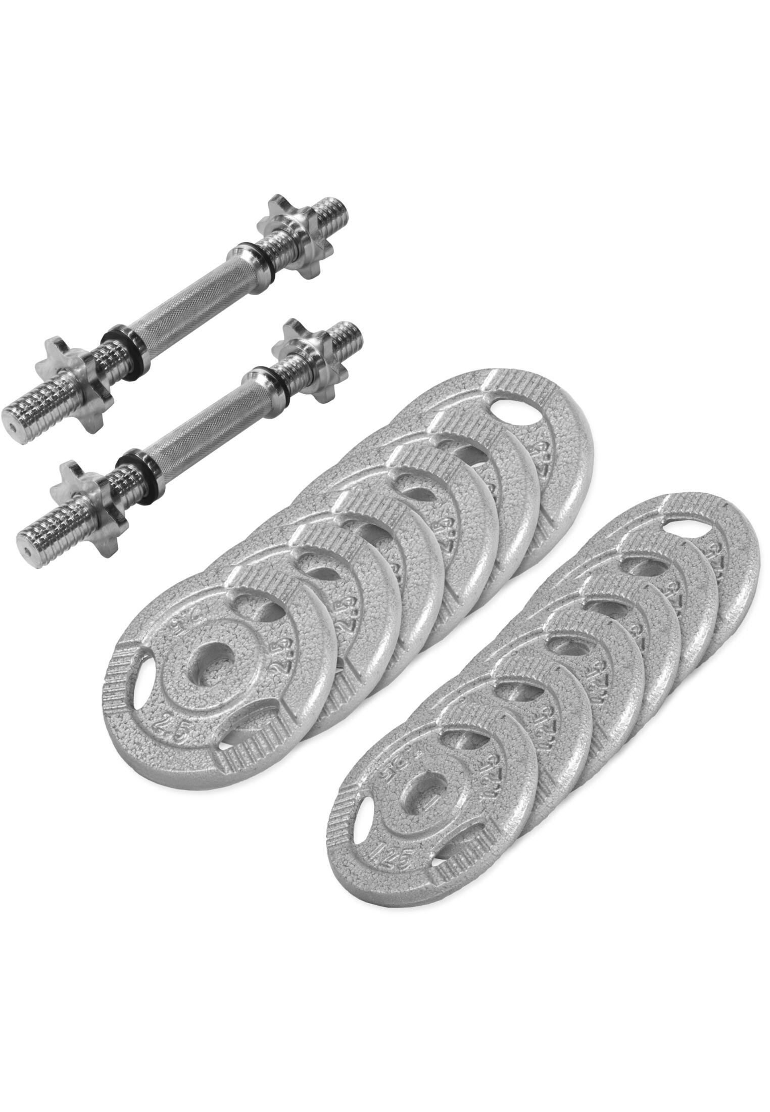 Hantle regulowane 27,5 kg żeliwne grip z zaciskami