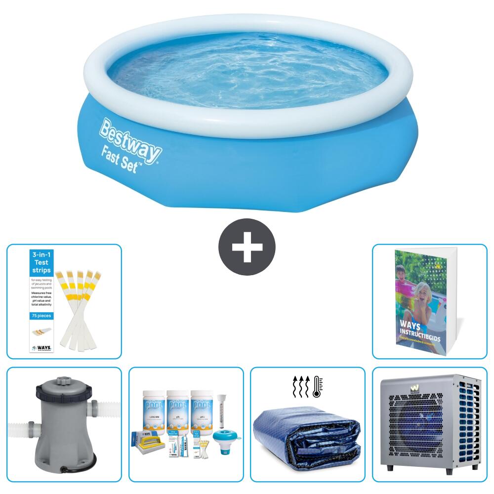 BESTWAY Basen Fast Set Okrągły - 305x76 cm - 7-częściowy S302