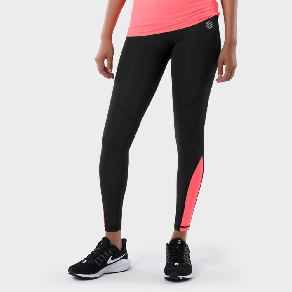 Kobieta Fitness Legginsy sportowe ze średnim stanem Xtra SIROKO Czarny