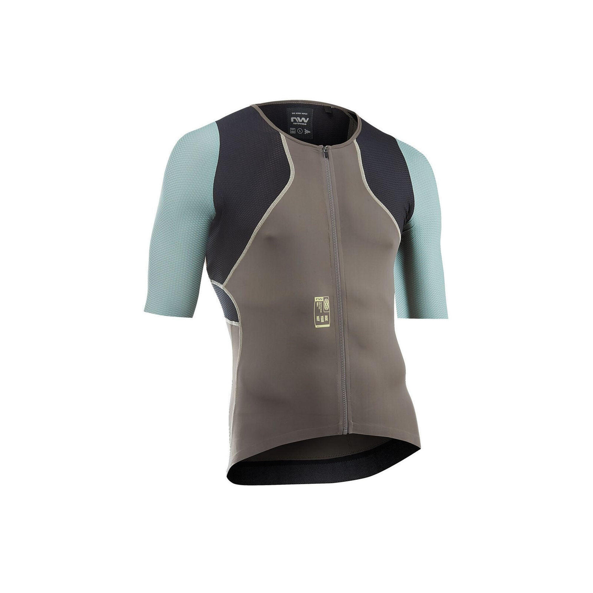 Koszulka rowerowa gravel NORTHWAVE Extreme Rock Jersey beżowy