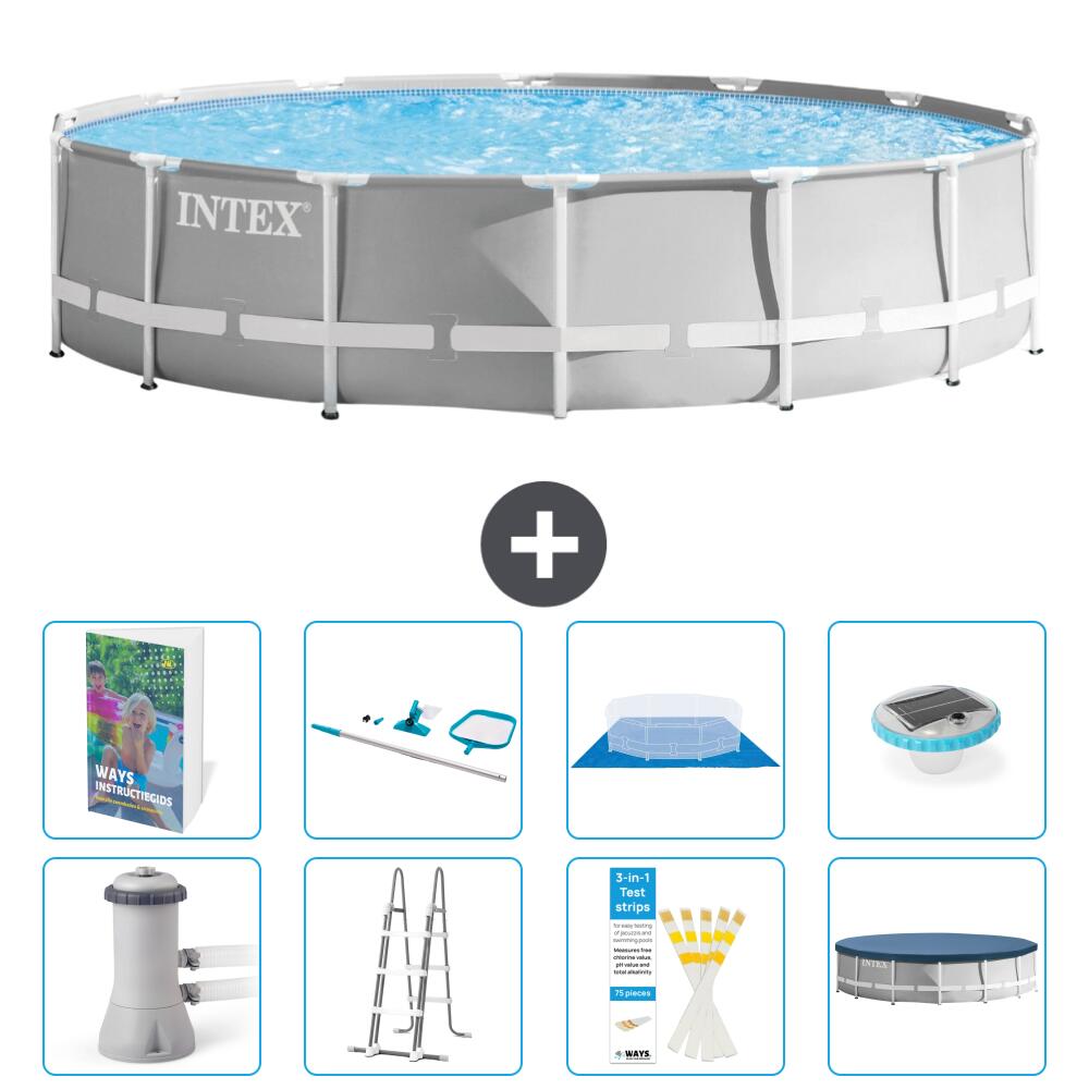 INTEX Basen Prism Frame Okrągły - 427x107 cm - 9-częściowy S595