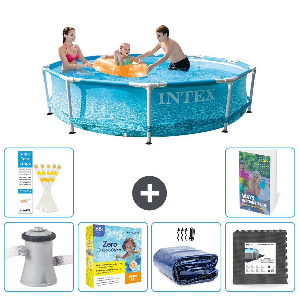 INTEX Basen ze stelażem Okrągły - 305x76 cm - 7-częściowy S285