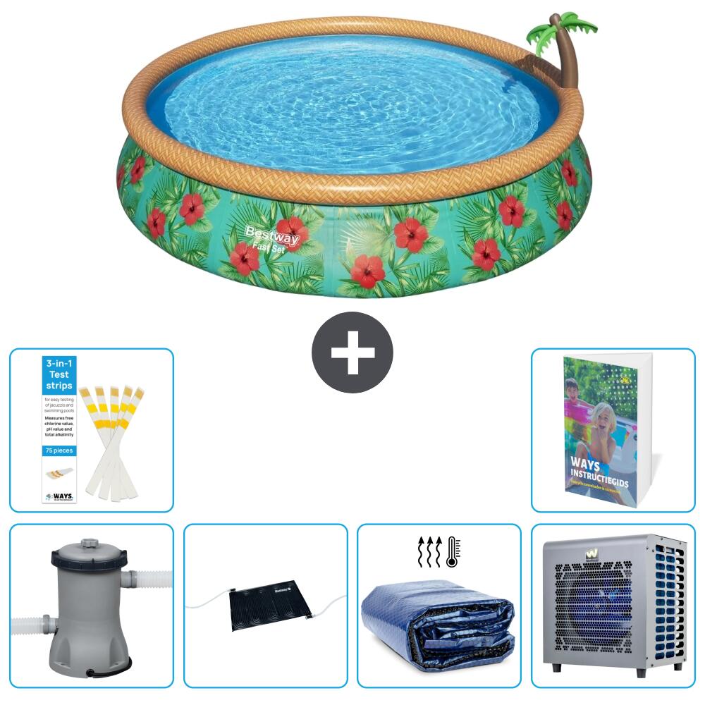 BESTWAY Basen Fast Set Okrągły - 457x84 cm - 7-częściowy S216
