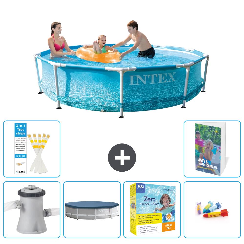INTEX Basen ze stelażem Okrągły - 305x76 cm - 7-częściowy S231