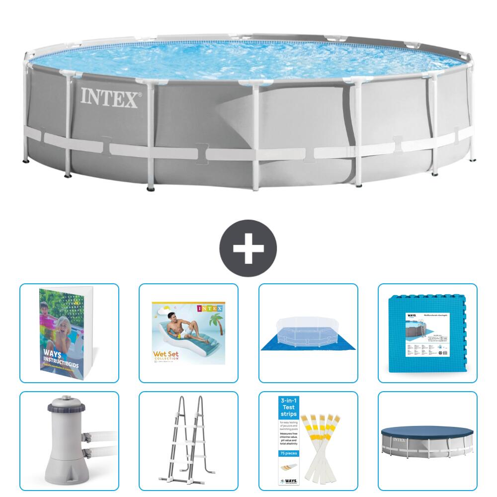 INTEX Basen Prism Frame Okrągły - 427x107 cm - 9-częściowy S651