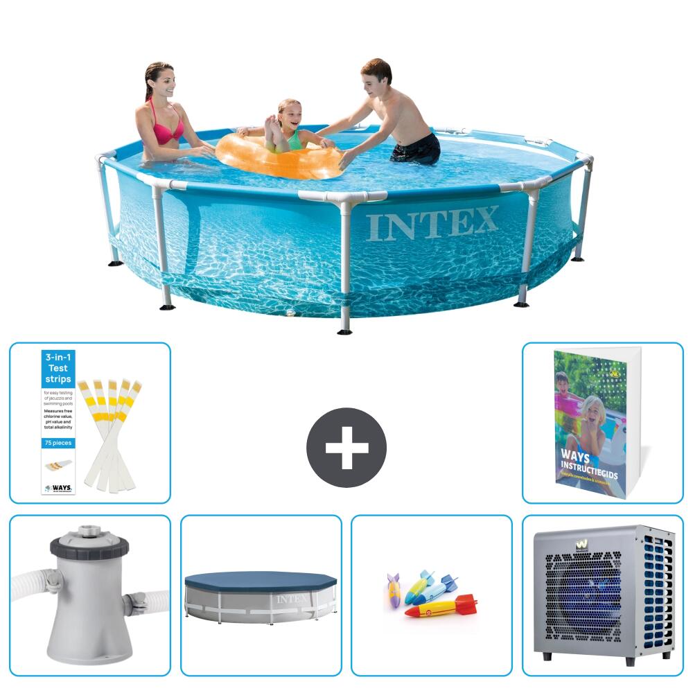 INTEX Basen ze stelażem Okrągły - 305x76 cm - 7-częściowy S338