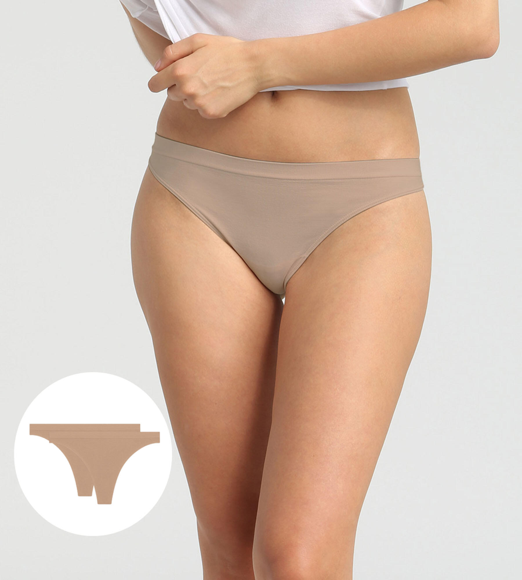 Zestaw 2 stringów damskich DIM Microfibre Pockets Eco
