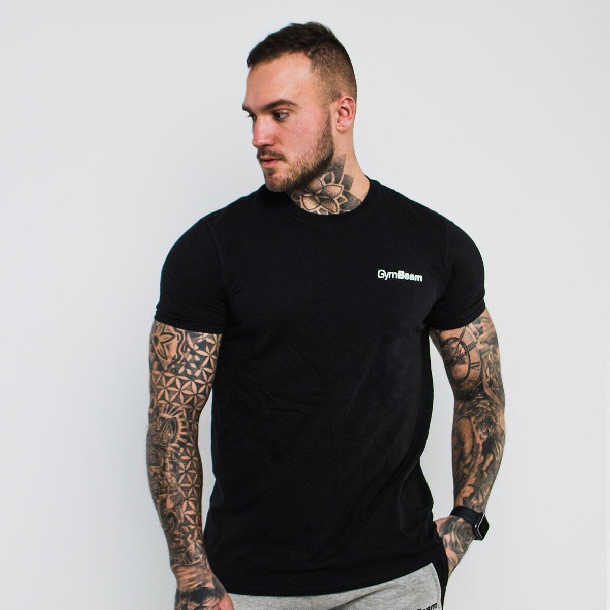 Koszulka męska fitness regular czarna Basic