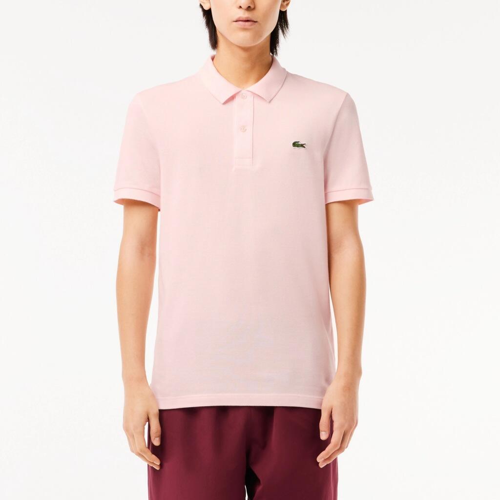 Lacoste Model L1212 Short Sleeved Ribbed Collar S Kolor Rose