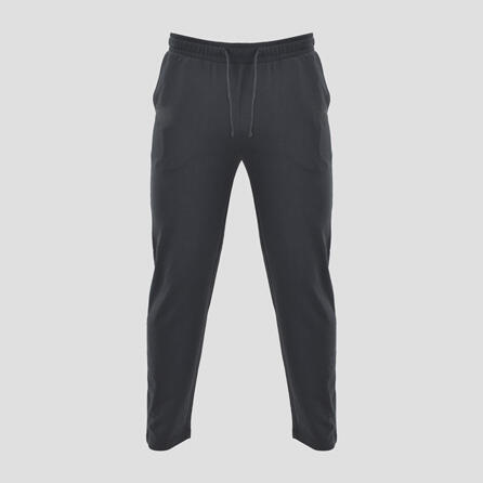 Męskie spodnie do biegania slim fit z zamkiem przy kostce ciemnoszare