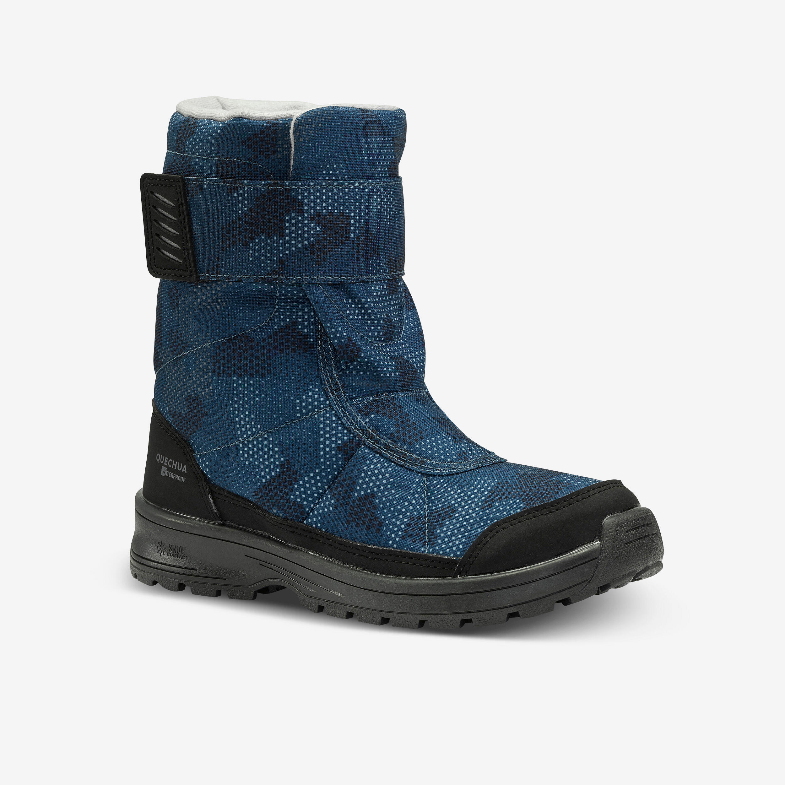 Buty turystyczne dla dzieci Quechua SH100 Warm zapinane na rzep wodoodporne