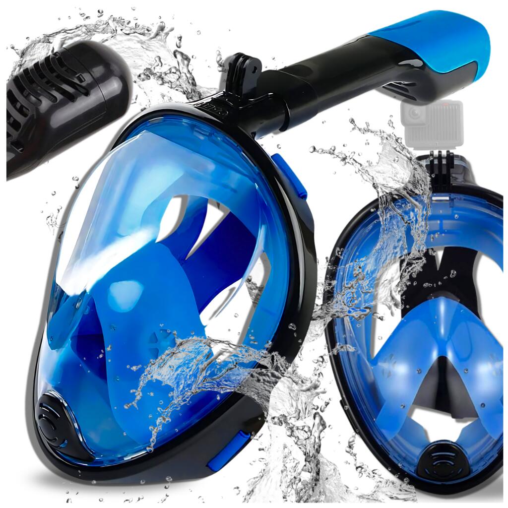 Maska do Nurkowania Pełnotwarzowa L/XL Składana do Pływania Snorkelingu