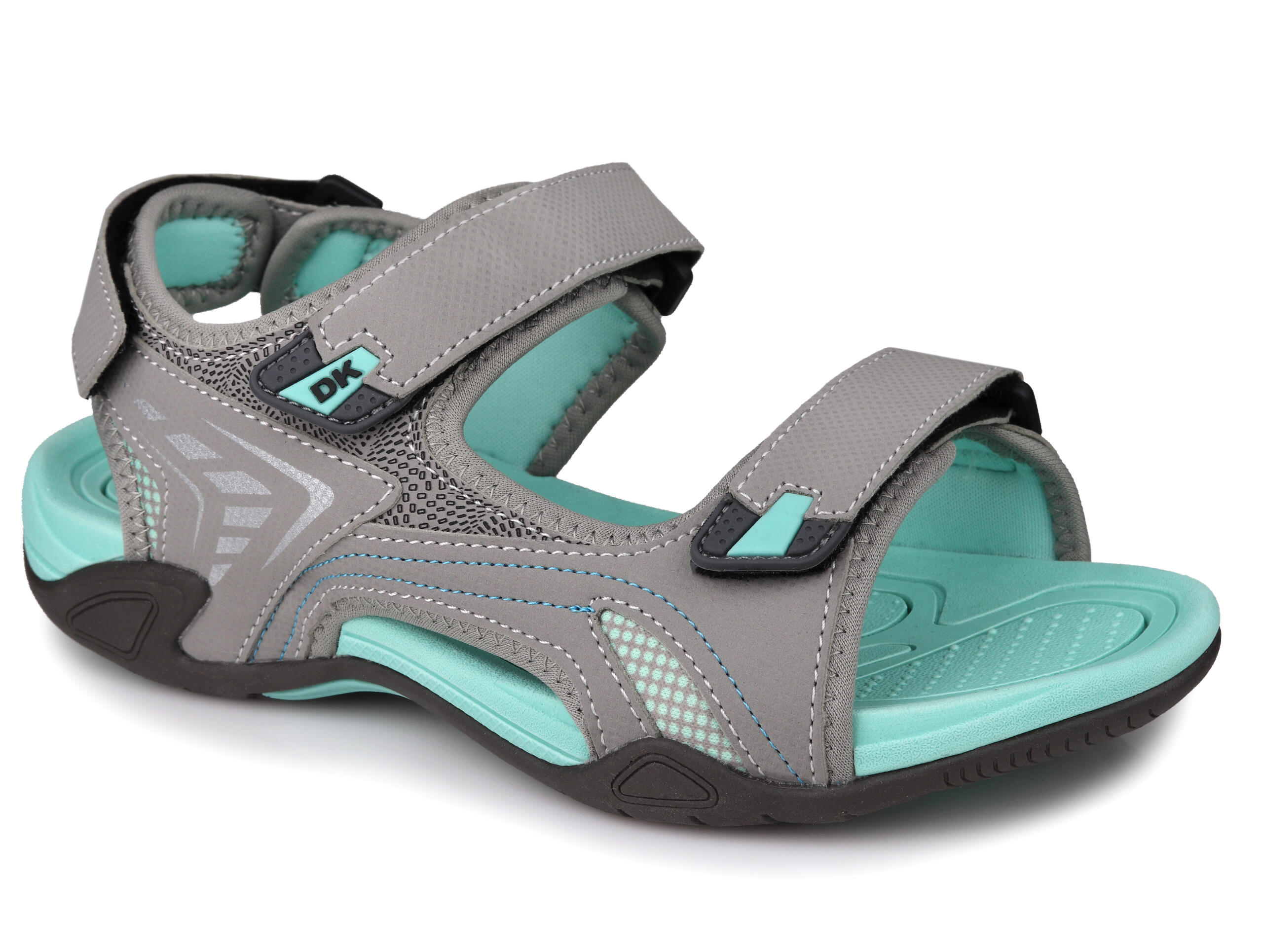 Sandały damskie sportowe DK CIKO GREY/TURQUISE