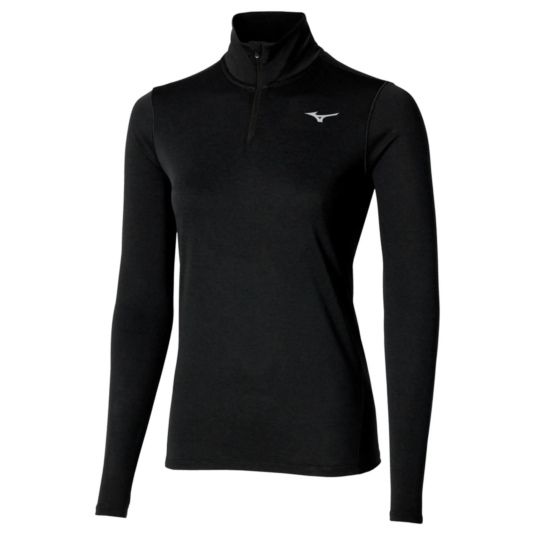 Damski top treningowy 1/4 z zamkiem błyskawicznym Mizuno Core Impulse