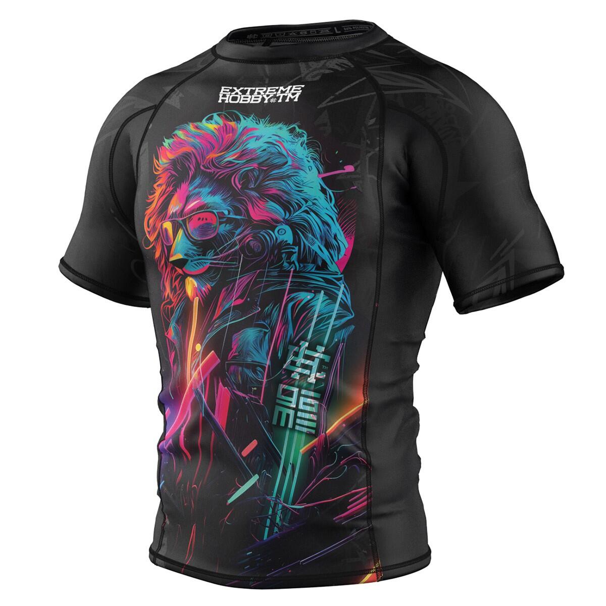 Koszulka Męska Rashguard MMA na Siłownię EXTREME HOBBY CYBER ANIMALS