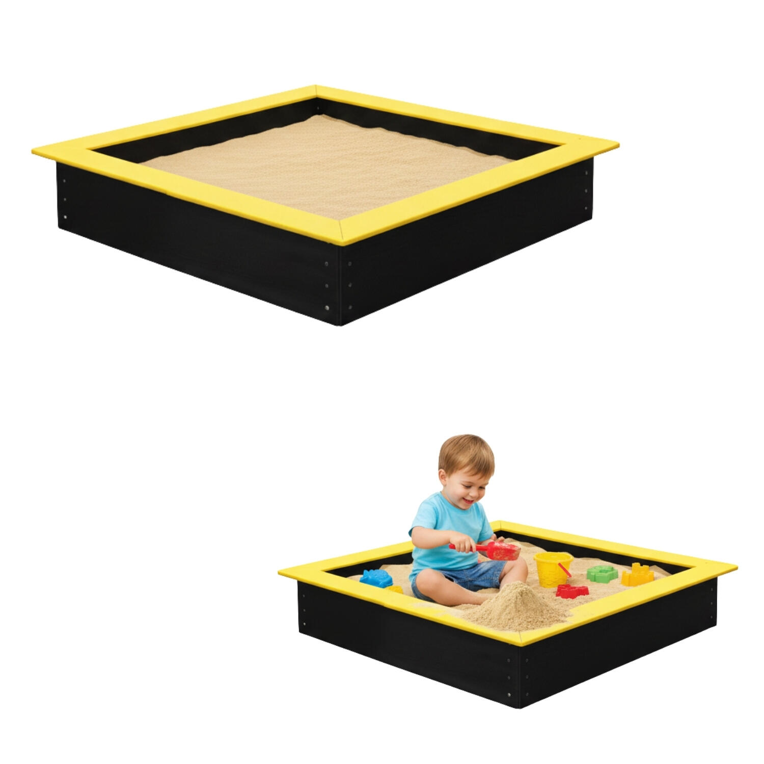 Piaskownica Z Atestem 150X150 Brązowa