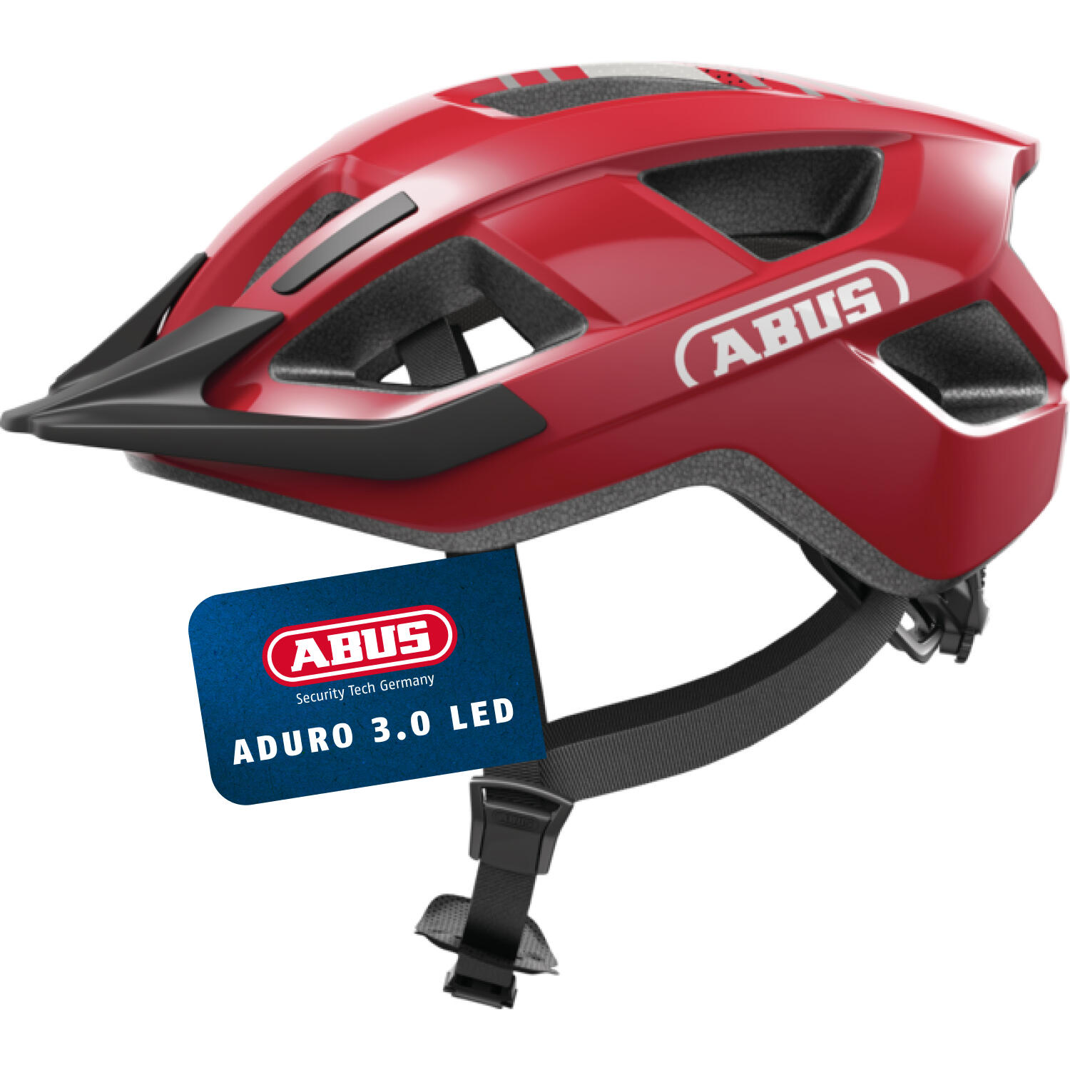 Kask rowerowy Abus Aduro 3.0 LED Blaze Red