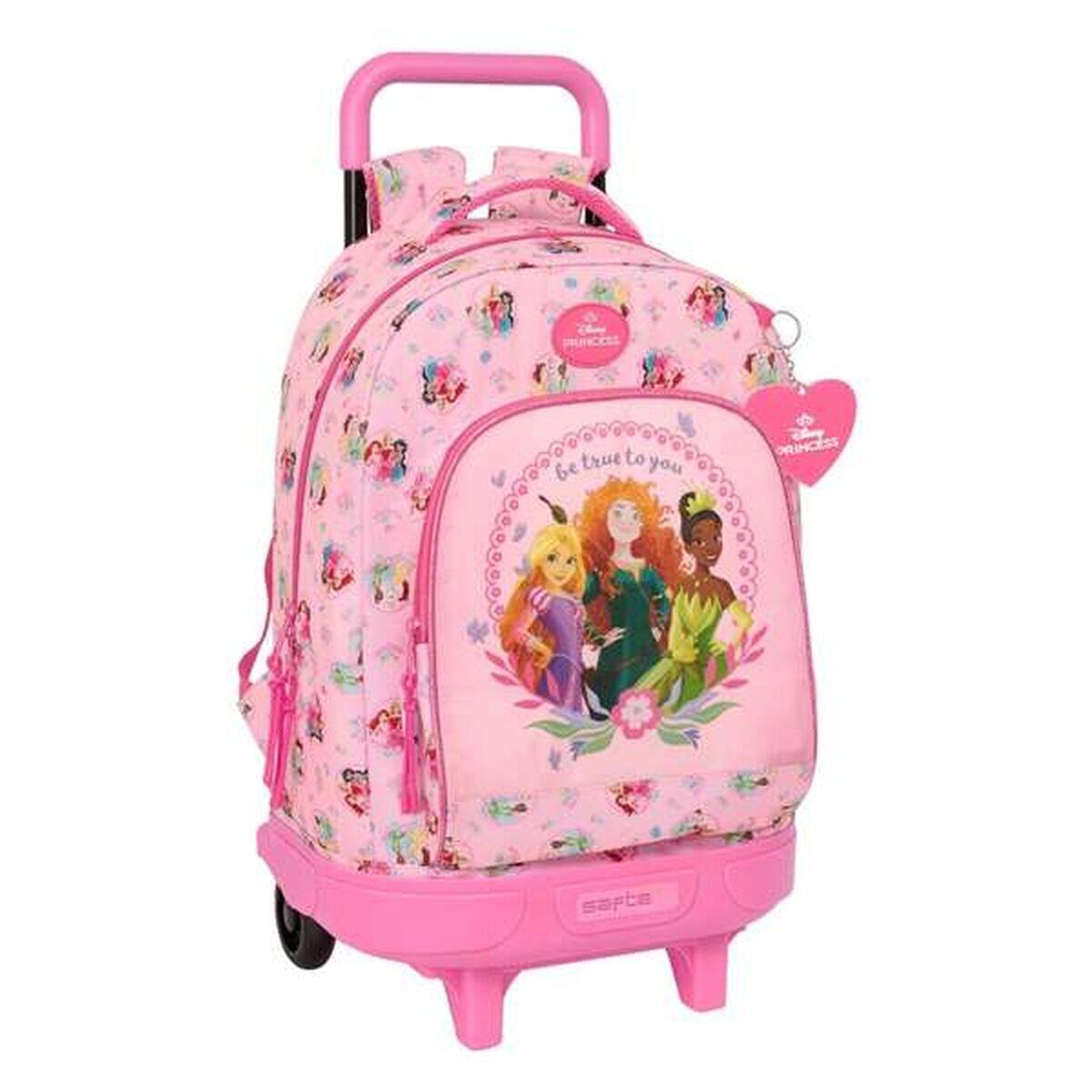 Torba szkolna z kółkami DISNEY PRINCESS Różowy