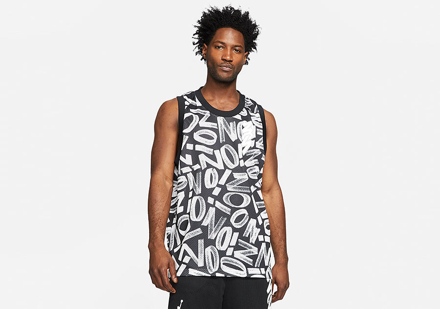 Koszulka męska nike air jordan zion dri-fit printed jersey black