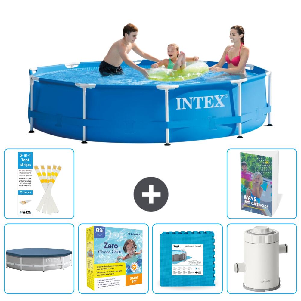 INTEX Basen ze stelażem Okrągły - 305x76 cm - 7-częściowy S102