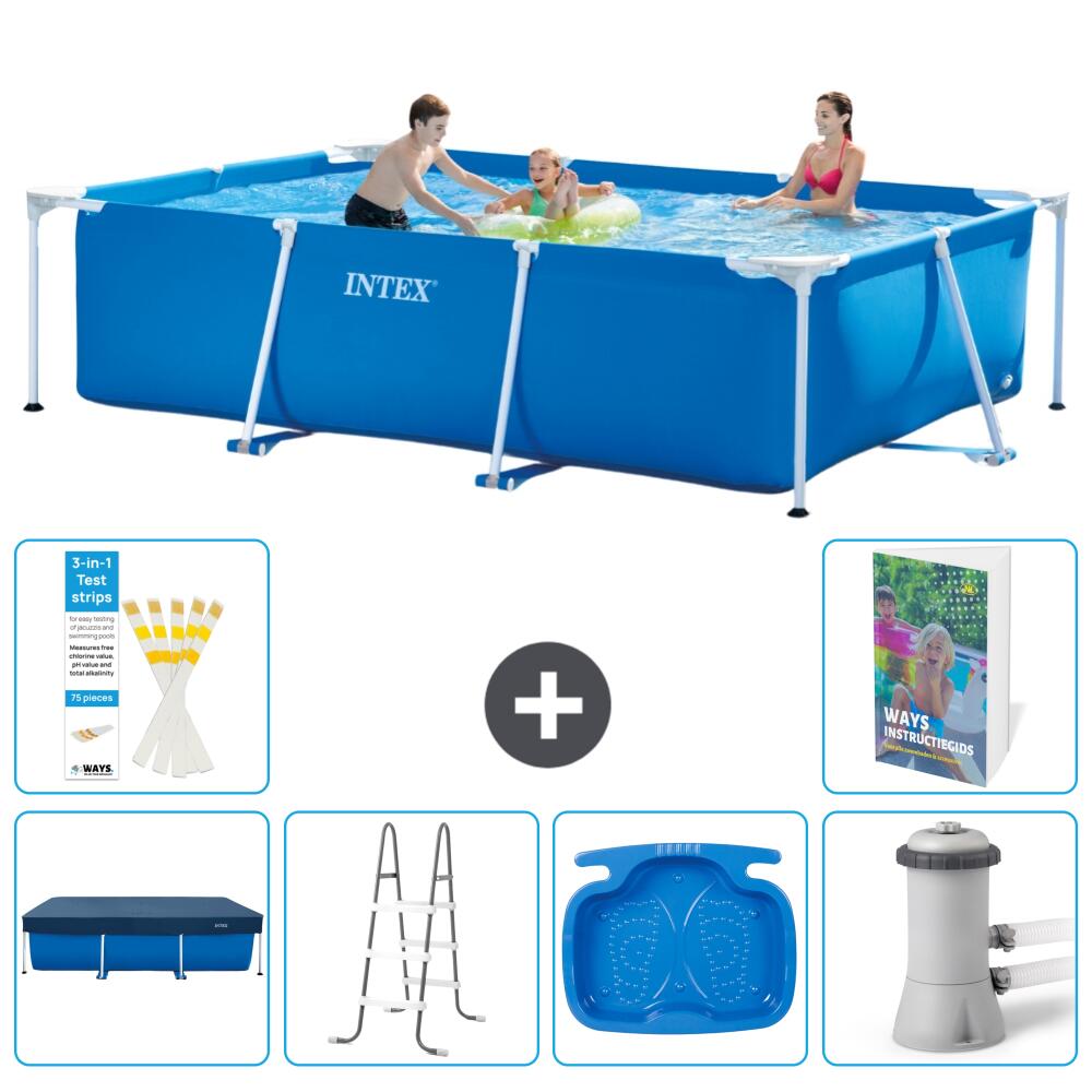 INTEX Basen ze stelażem Prostokątny - 300x200x75 cm - 7-częściowy S140